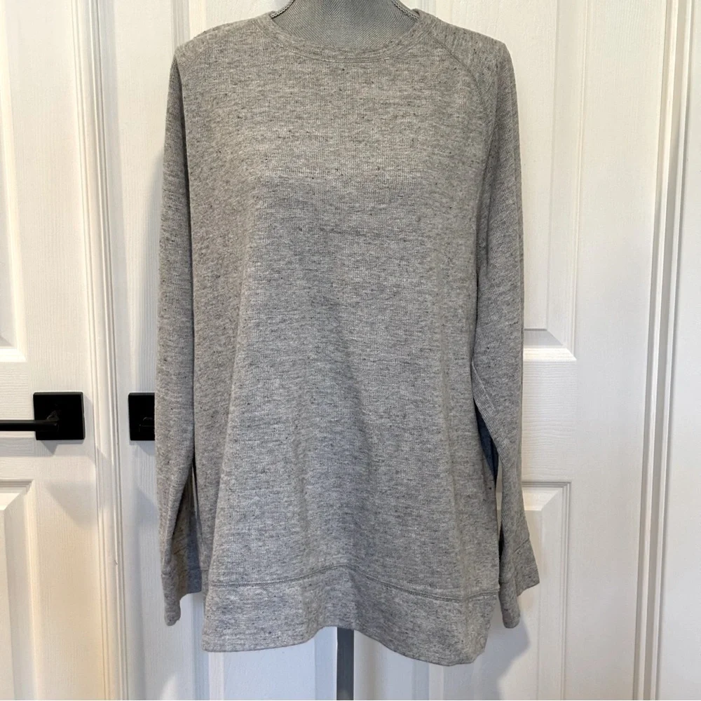 BANANA REPUBLIC Men’s Cotton Blend Sweater Heather Gray Crewneck Sweatshirt XXL‎